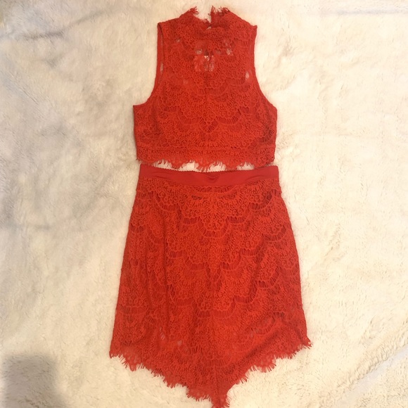 Free People Sabina Ginger Set - Red - Picture 4 of 8